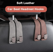 Insignia™ - Leather Car Headrest Hanger (Pack of 2)